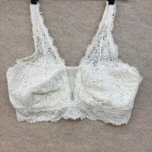 Aerie White lace bralette XXL